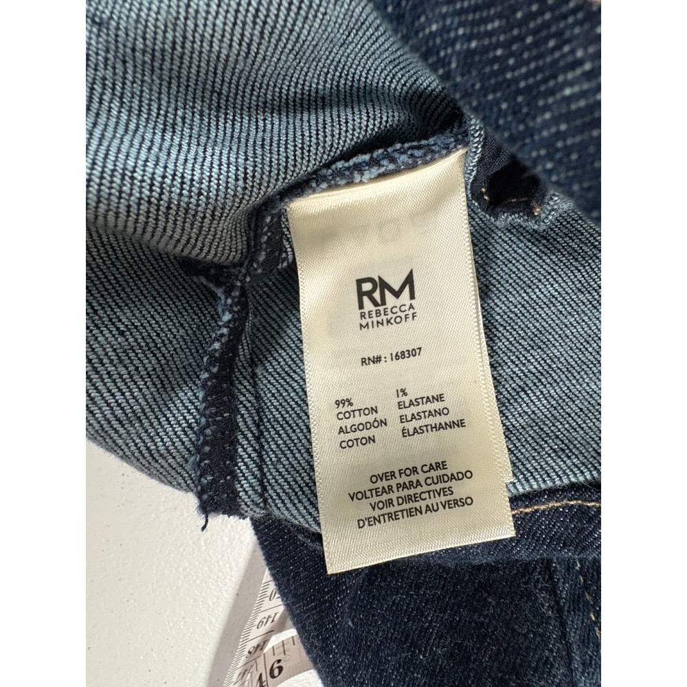 Rebecca Minkoff Blair Wash Denim Jacket XXL – Double Breasted Snap Front - NWT - Picture 8 of 8